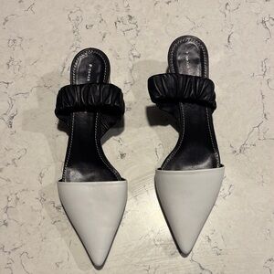 Proenza Schouler Black and White Mirror Heels